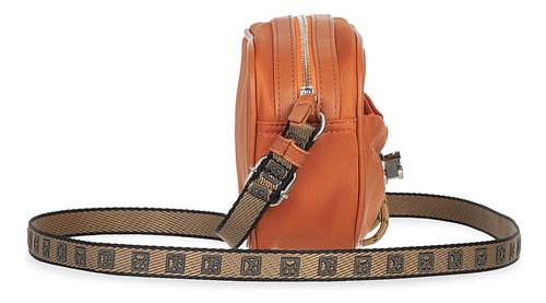 Bolsa Crossbody Cloe Para Mujer Chica Con Jareta Color Naranja