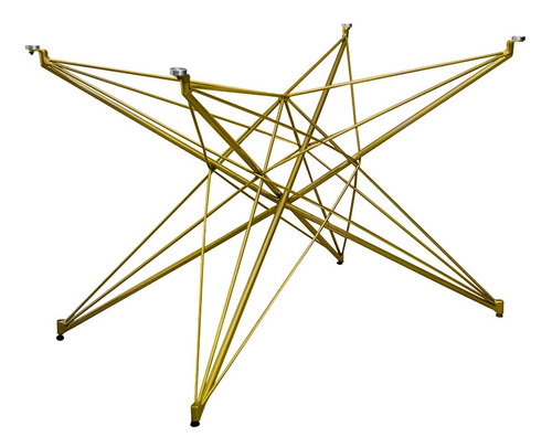 Base De Mesa De Jantar Estrela Retangular - Dourada