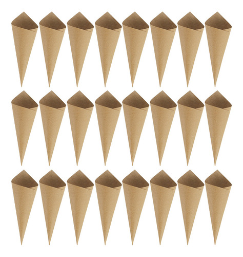 Cones De Papel Para Candy Buffet Kraft Paper 120 Unidades