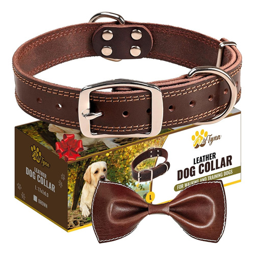 Adityna Collar De Perro De Cuero Resistente Para Perros Gran