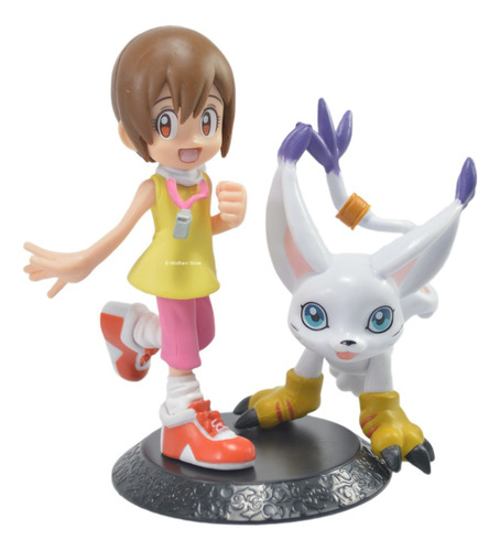 Figura Muñecos Gashapone De Digimon Hikari Y Gatomon