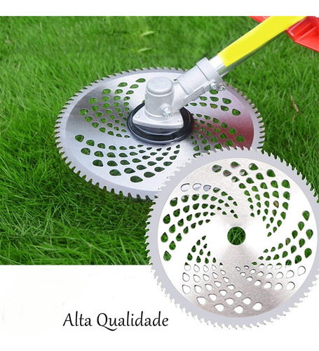 3 Lâminas Disco Serra 80d Roçadeira Stihl Fs160 Fs220 Fs280 Cor Prateado