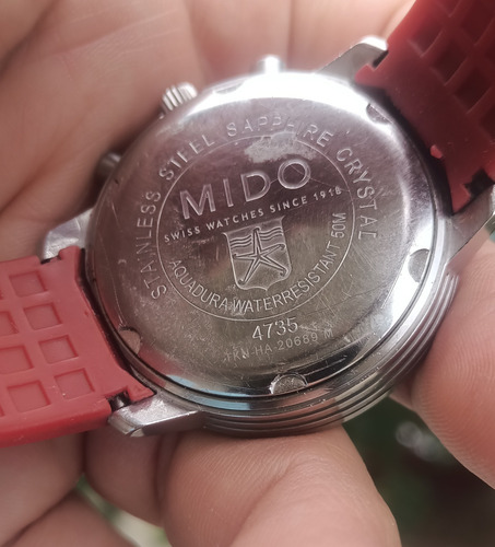 Reloj Mido. No Tissot, Seiko. Citizen. Vino Acero Negro Tipo Fibra De Carbono