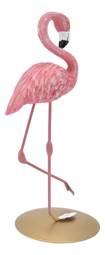 Lq Adornos De Flamenco Estatua Rosa, Figura De Resina Para D