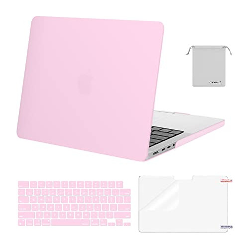 Funda Y Accesorios Para Macbook Pro 14 M1 M2 Rosa Clear