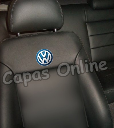 Imagem 3 de 4 de Capa Banco Couro Fox Plus 2007 2008 2009 2010 Bordado Vw