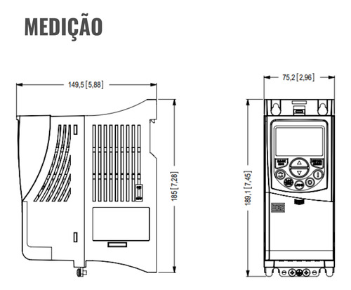 Inversor Frequência Cfw500 3cv 6,1a 380-480v 3f Weg 15573823