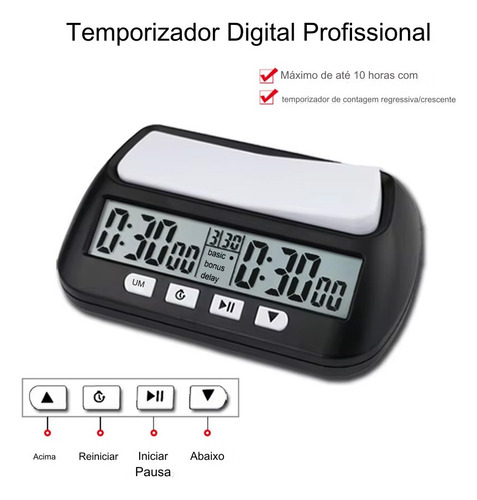 G* Relógio Xadrez Digital Cronômetro Competição Profissional