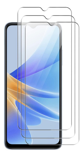 Funda Silicona Líquida Tpu Carcasa Para Oppo A17/a17k+mica Negro Oppo A17 / Oppo A17k