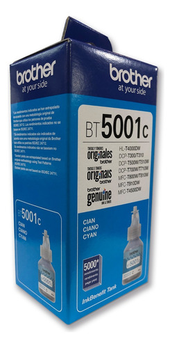 Cartucho De Tinta Brother Bt5001c Color Cian De 48.8 Ml