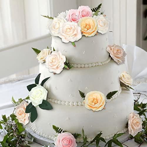Lele Life Flores Artificiales Rosas Mezcla Camelia Lavanda C