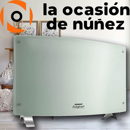 Imagen 3 de 6 de Calefactor Electrico Peabody Vitroconvector Mecanico 2000w