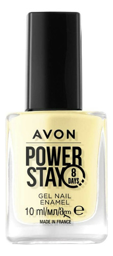 Esmalte Uñas Efecto Gel - Power Stay Avon Color Lemon Meringue