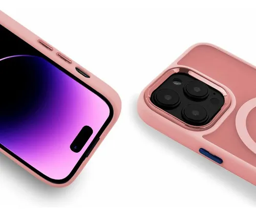 Funda Case Protección Con Magsafe Para Iphone 11/12/13/14/15 Rosa Iphone 15 Pro Lisa