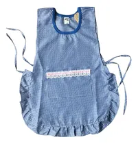 Comprar Poncho Pechera Escolar Uniforme Cuadrille Azul Colegio Azul 6