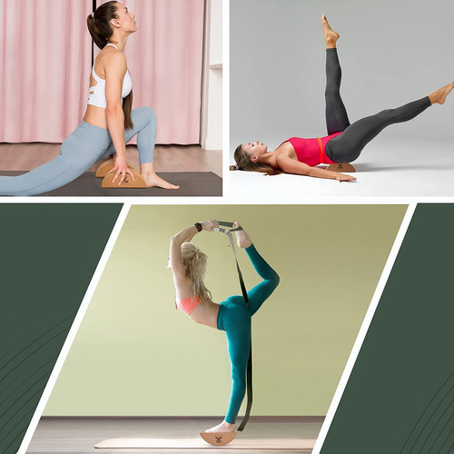 Bloques De Yoga (paquete De 2 Con Correa) - Aumente La Fuerz