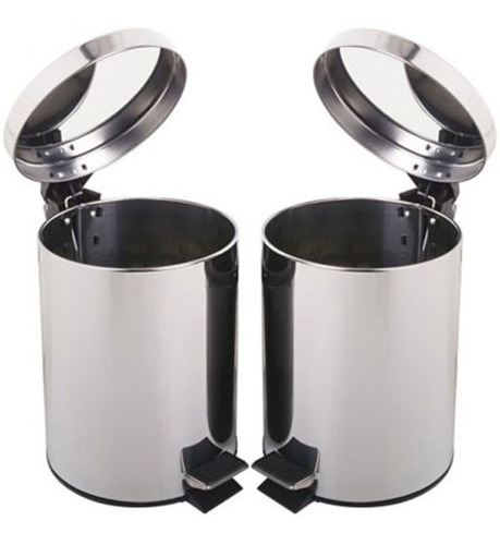 Set X2 Papeleras 5 Lts Baño Oficina Cocina Recepción Caneca