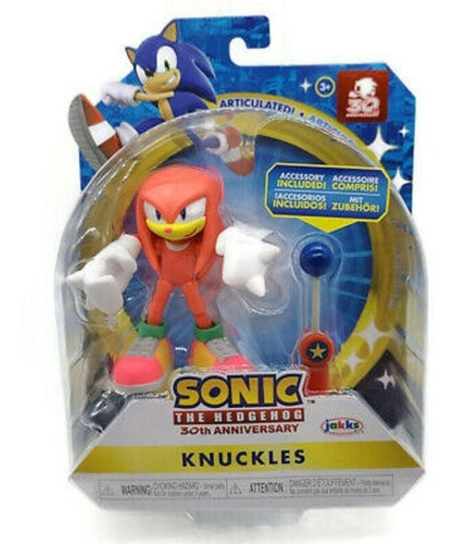 Sonic 30 Aniversarios Knuckles Articulado 4 Pulgadas