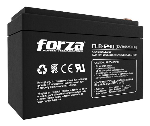 Batería Forza Fub-1290 12v Capacidad 9ah Batería Para Ups