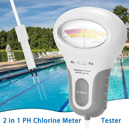 Medidor De Cloro De Ph 2 En 1, Medidor De Ph De Agua D