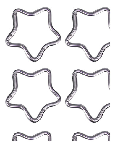 2 Mosquetón Con Forma De Estrella De Cinco Puntas, Plata