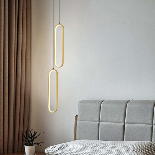Colgante De Techo Dorado Iluminación Colgante Luz Blanca