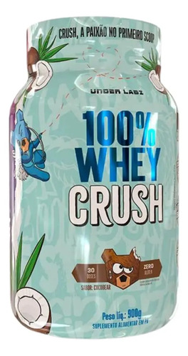 100% Whey Crush Concentrada Pote 900g Under Labz Cocobear