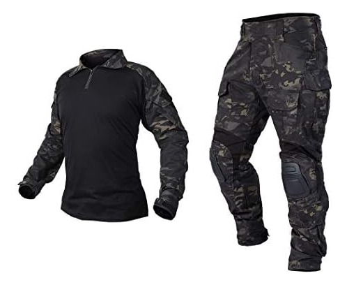 G3 - Conjunto De Uniforme De Combate Para Hombre Con Rodille