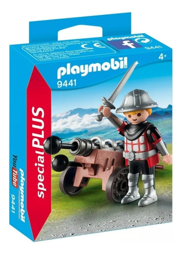 Playmobil 9441 Caballero Con Cañon Figura