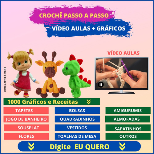 Imagem 1 de 5 de Curso À Arte De Crochê