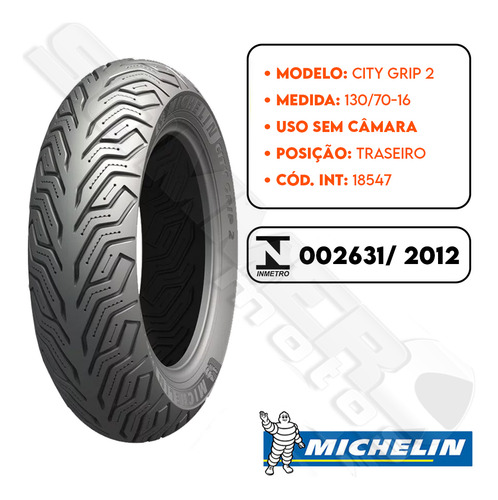Par Pneu Citycom 300 110-70-16 + 130-70-16 Michelin