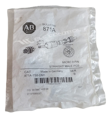 Allen-bradley 871a-ts8-dm1 Conector 8 Pines 