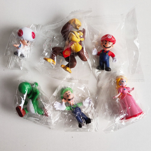 Juguetes Super Mario Bros Figuras Bootleg 6 Personajes 6 Cm