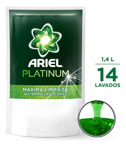 Jabón Líquido para Ropa Ariel Platinum 1.4L