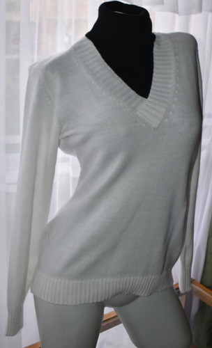 Sweater Buzo Saco Cuello V Mujer