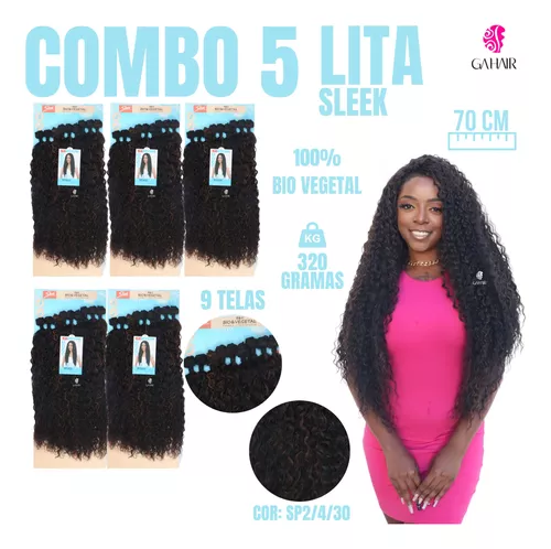 Combo 5 Cabelos Bio Vegetal Cacheado Lita - Sleek Atacado !