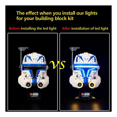 Kyglearing Led Light Kit Para El Capitán De Lego Rex Casco,