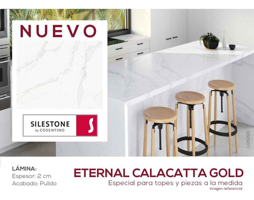 Topes Revestimientos Sileston Eternal Calacata Cocinas Baños