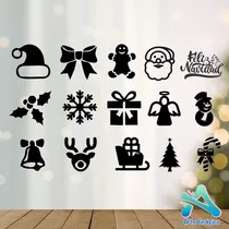 Comprar Vinilos Decorativo Para Copas Vasos  Frascos Ventana Navidad