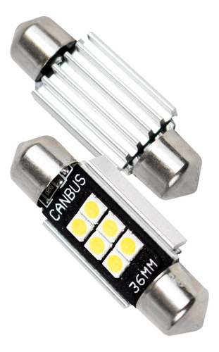 Set 10 Focos Led Luz Interior Placa Ft 36 Mm Canbus Potentes