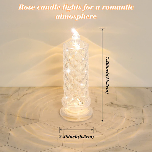 Velas Sin Llama De Luz Led 4 Piezas Plastico Inalambricas