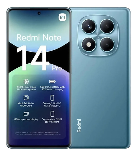 Xiaomi Redmi Note 14 Pro 8/256gb Nuevo Sellado En Caja Ocean Blue
