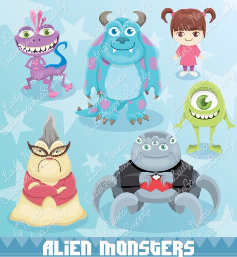 Kit Imprimible Monsters Inc Imagenes Clipart Cod039