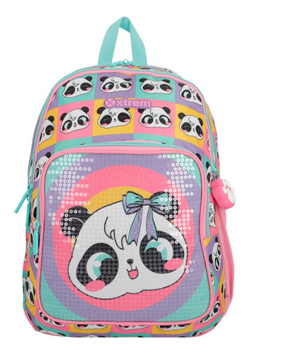 Mochila De Costas Hopper Panda Escolar Infantil Passeio Cor Rosa