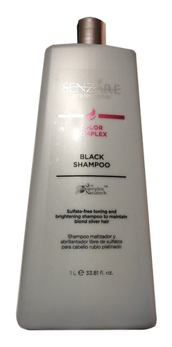 Senzare Shampoo Matizador Negro 1lt Sin Sulfatos