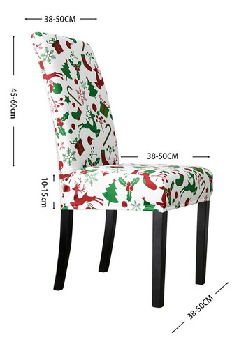 4x Cubierta Elástica De Silla De Comedor Decorativo Navidad