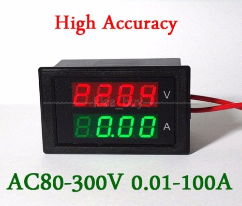 Voltimetro Amperimetro Ac 80-300v 0-100 Ampers Display