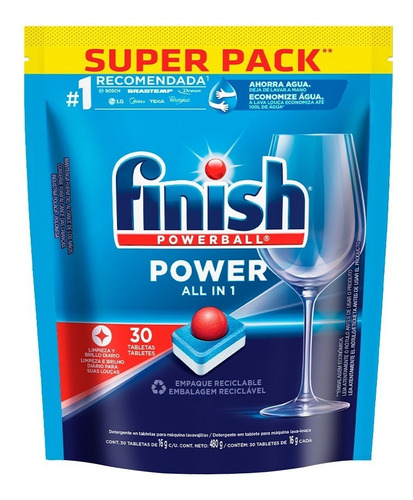Imagen 3 de 7 de Combo Tabletas Lavavajillas Automatico Doypack Finish 30u X5