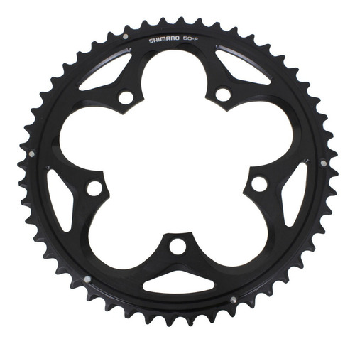 Mono plato de bicicleta Shimano Fc-5750 color negro 50t