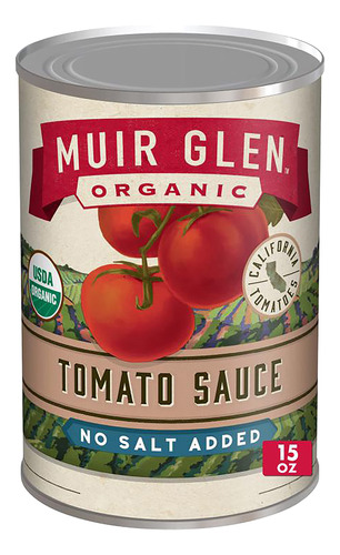 Muir Glen Salsa De Tomate Enlatada Orgnica, Sin Sal Aadida,